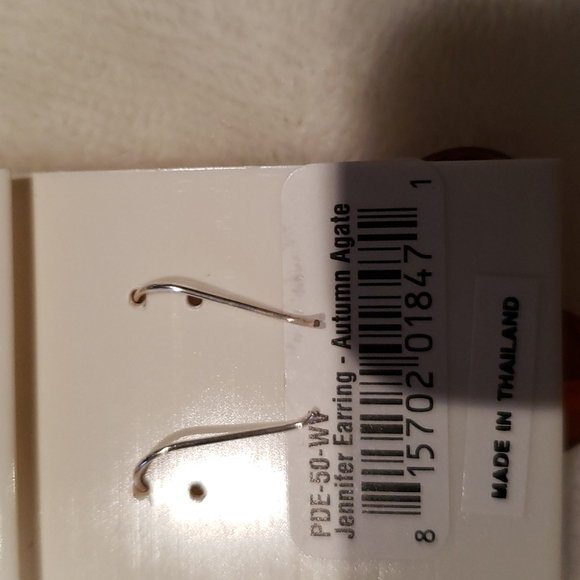 Autumn agate drop earrings - Picture 3 of 3